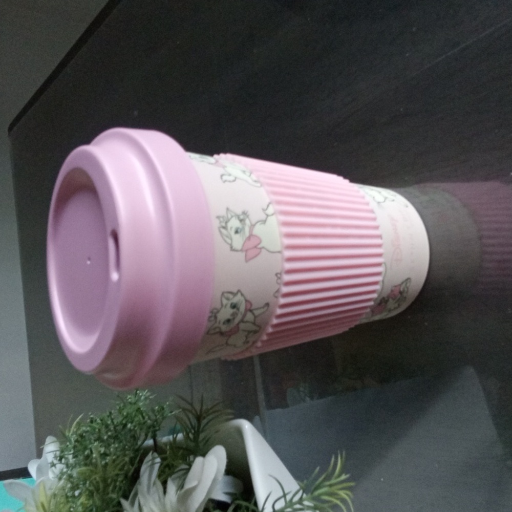 NEW🌈 Disney Aristocats Tumbler skinny dip pink travel mug